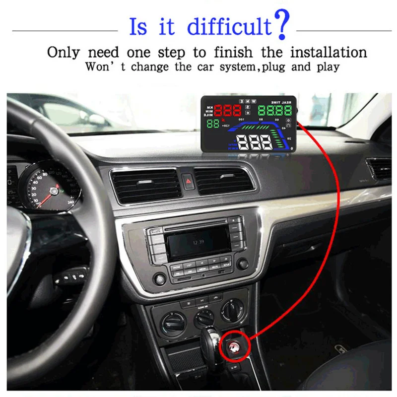 Проектор на лобовое стекло Q7 5 дюйма многоцветный автомобильный проектор GPS