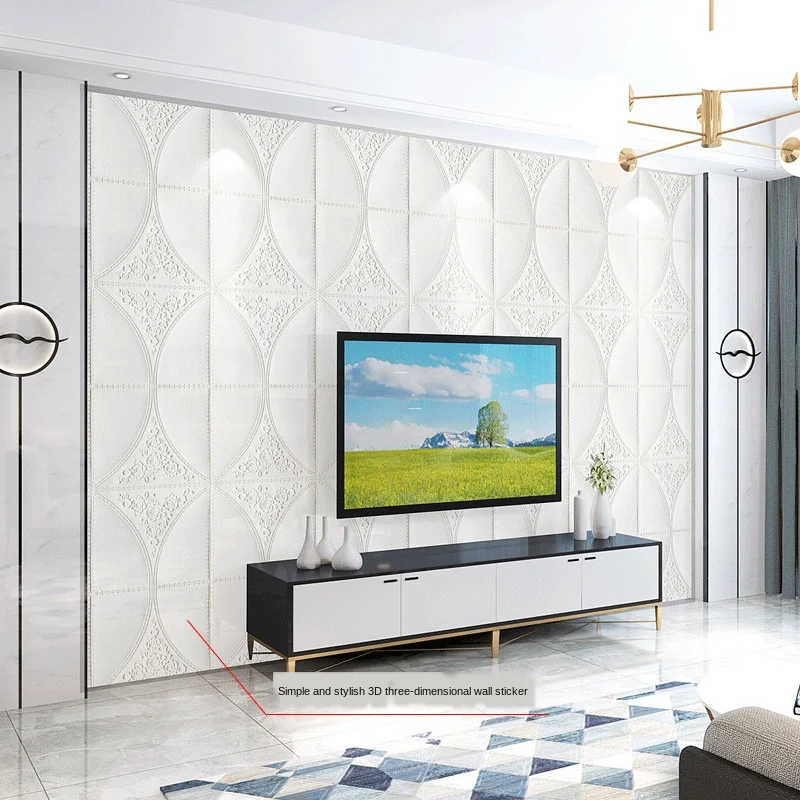 

3D Stereo Wall Stickers Waterproof Moisture Proof Mildew Foam Wallpaper Self-adhesive Decorative Ceiling Wood Grain Stickers
