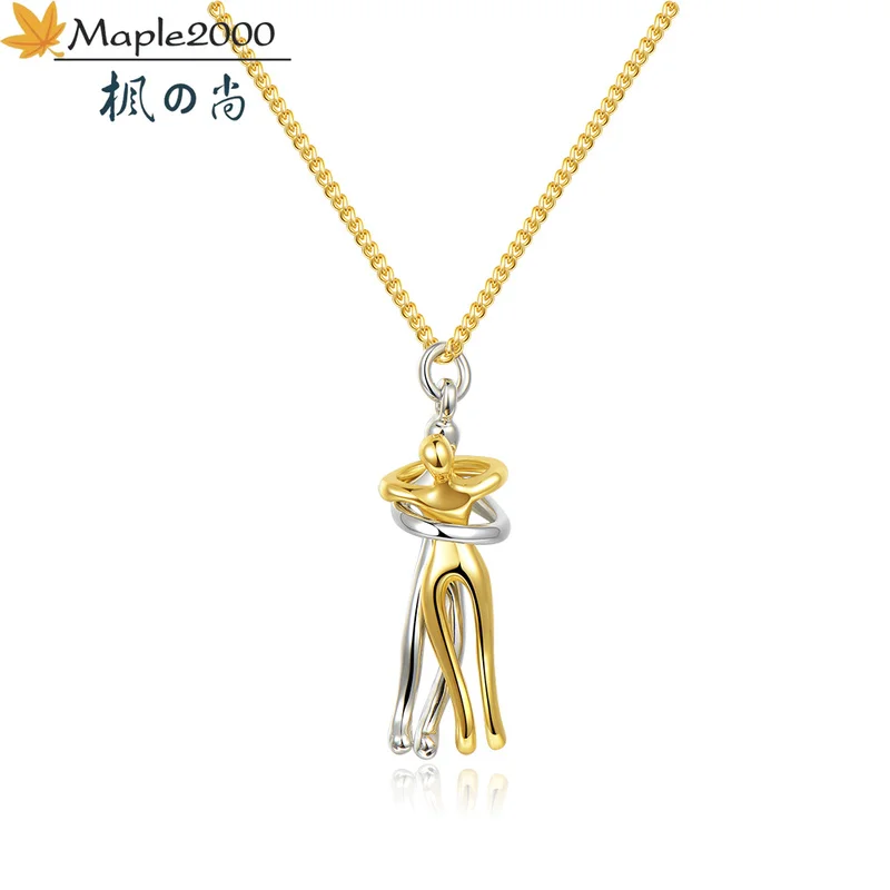 Модная модель в стиле любящее пара цепочка с подвеской из сплава обниматься