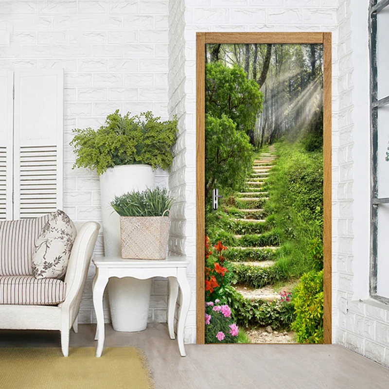 Наклейки для ремонта деревянной двери ПВХ водонепроницаемые самоклеящиеся