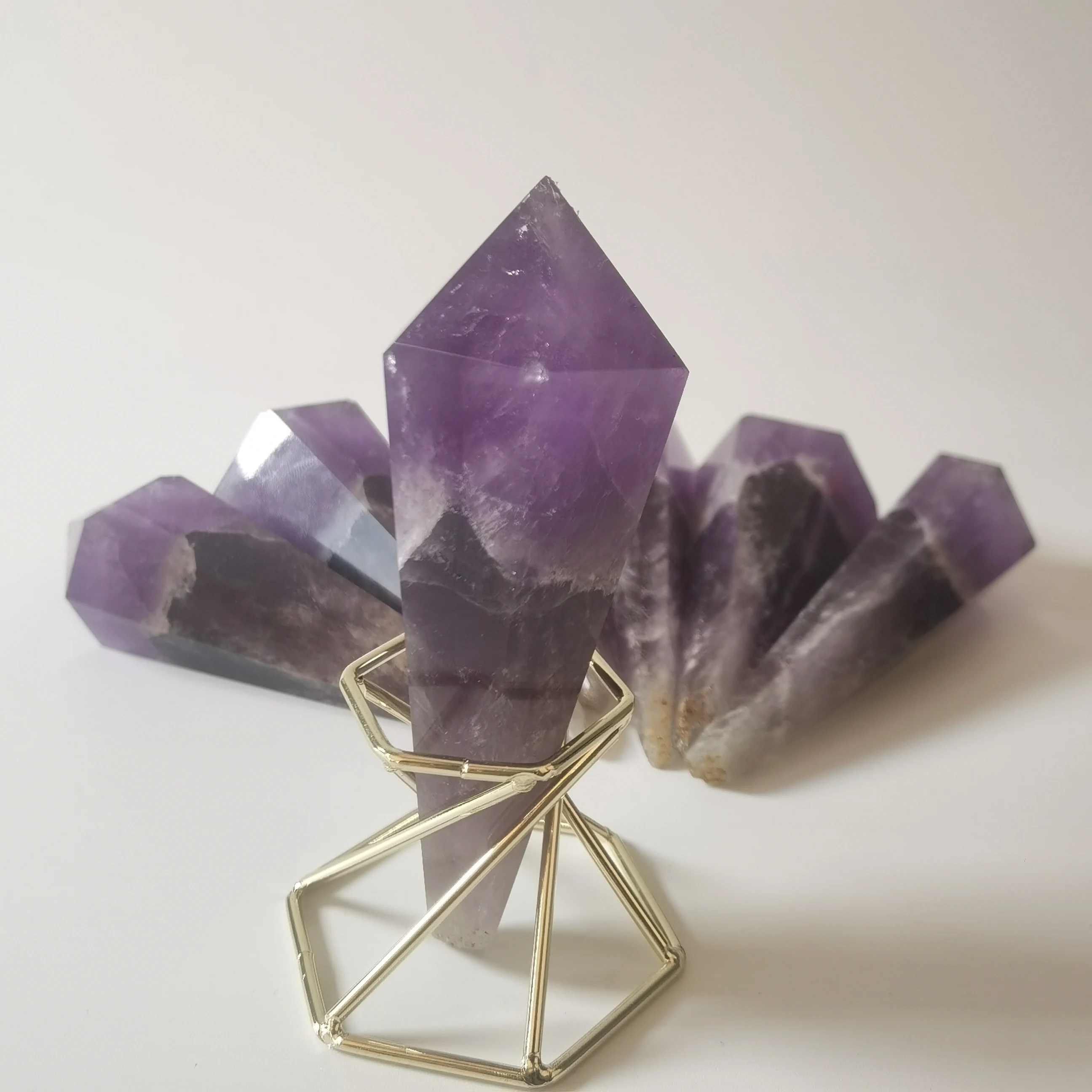 

1pc Natural amethyst quartz scepter small home living room decoration art ornaments open chakras to restore spiritual power