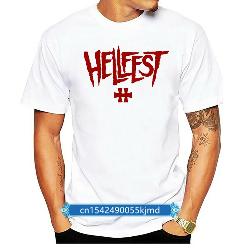 

Hellfest Heavy Metal Music Festival Logo Men'S White T-Shirt Size S - 3Xl Plus Size Tee Shirt