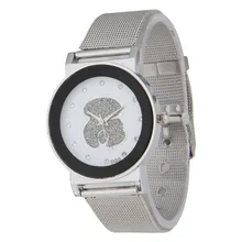 Reloj Mujer New Luxury Brand DQG Silver Metal Mesh Bear Women's Watches Casual Quartz Watch Women Dr