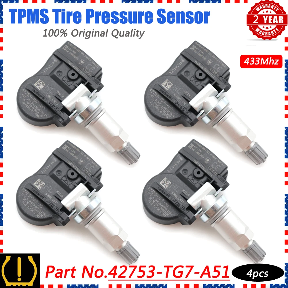 XUAN TPMS датчик давления в шинах 42753 TG7 A51 для Honda Pilot RIDGELINE ACURA NSX 3.5L 2016 2019 433 МГц T6N