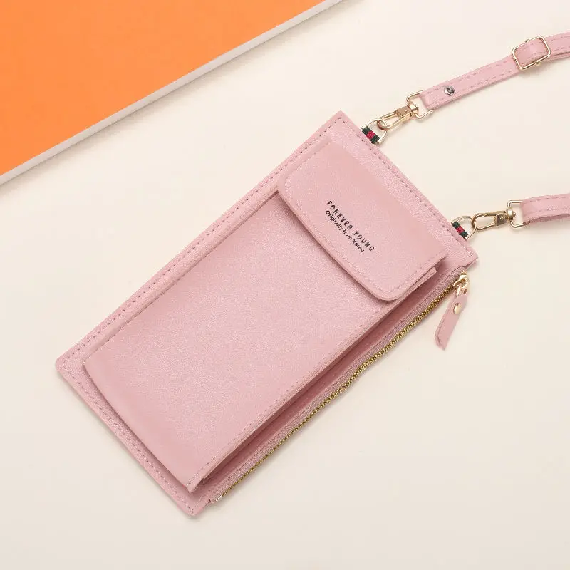 

New mobile phone bag women's fashion versatile Korean zipper small messenger bag student large capacity multi Card Wallet women