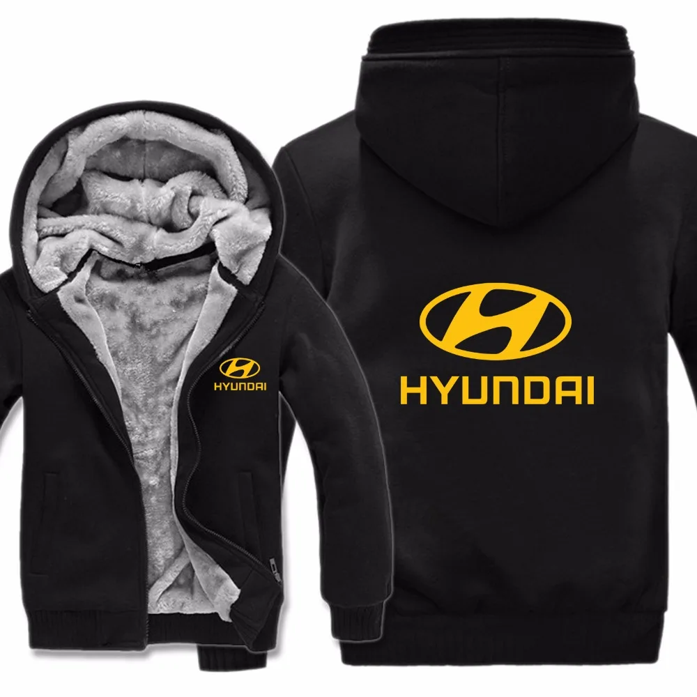 

Hyundai Hoodies Mans Jacket Winter High Quality Men Casual Wool Liner Fleece Hyundai Men Sweatshirts Hoody