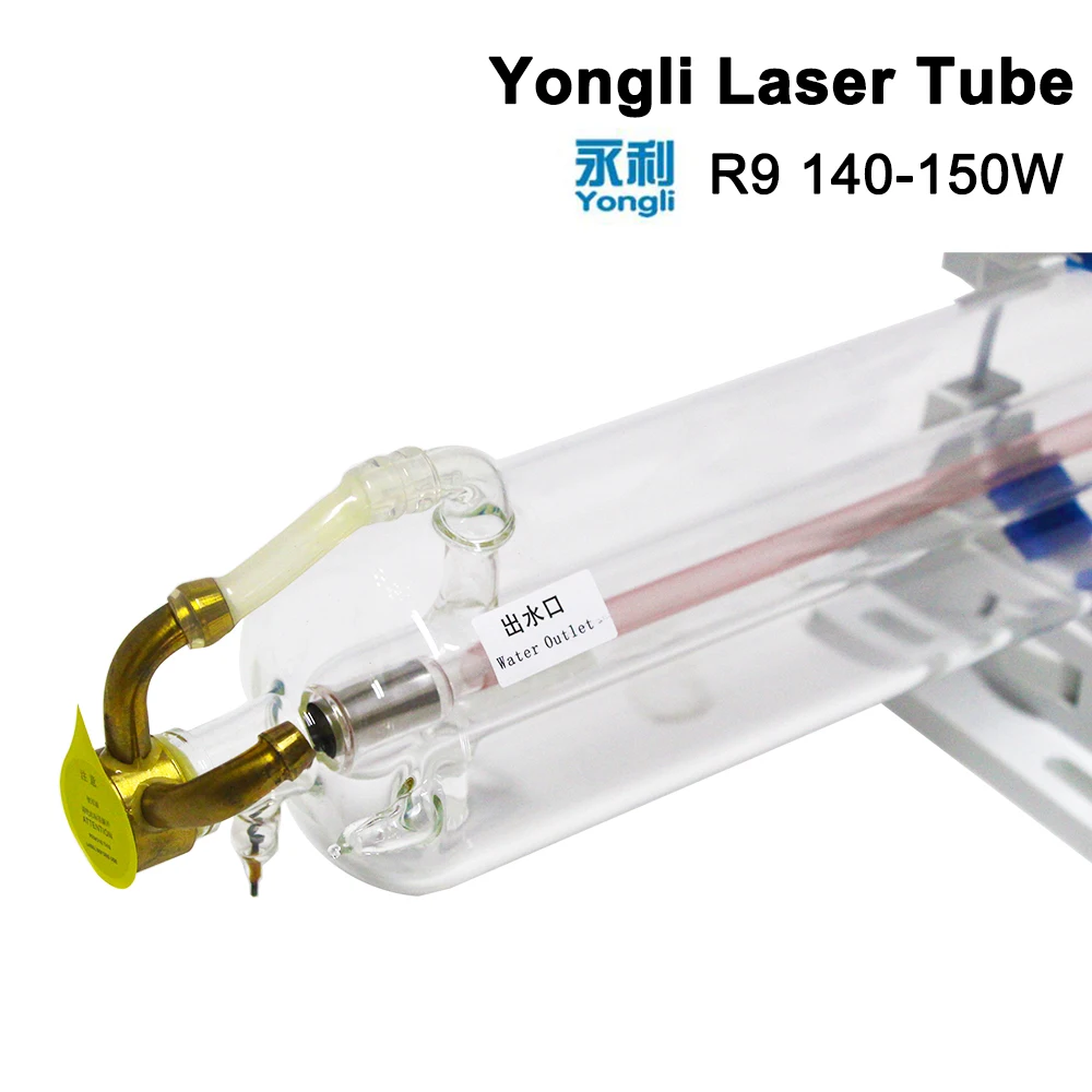 Yongli R9 140 Вт-150 Вт CO2 лазерная трубка длина 1850 диаметр 80 мм для лазерного