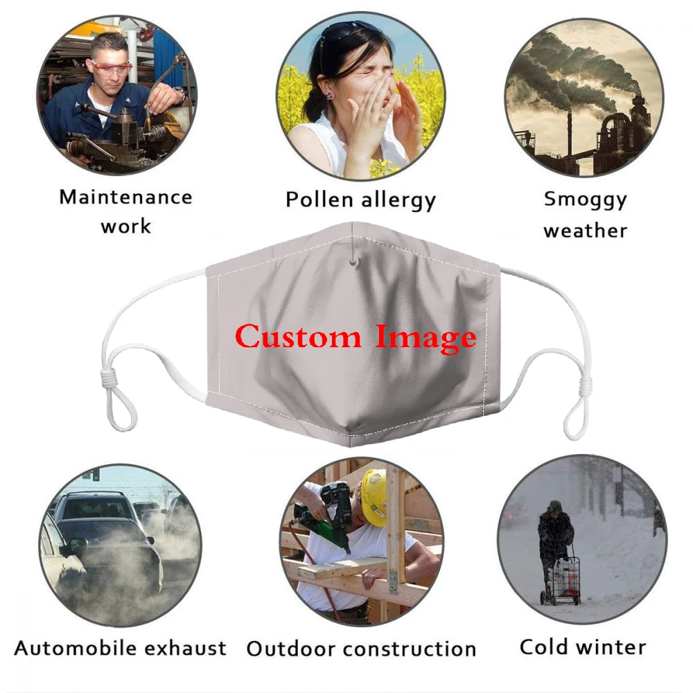 Модная унисекс маска с Ротовым лицом 3D индивидуальное изображение логотип