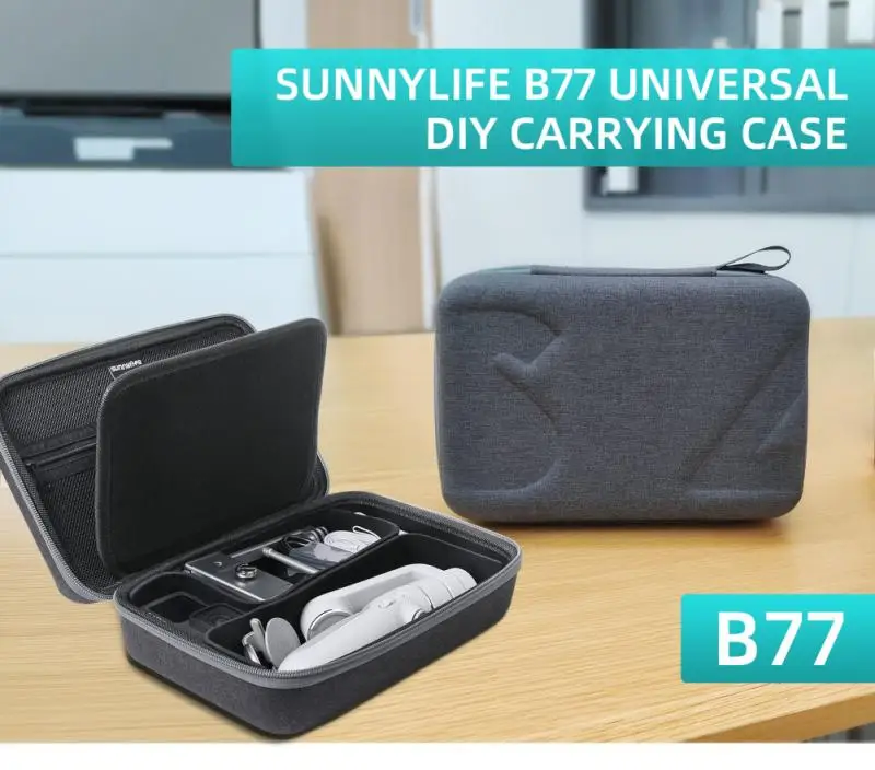 

Sunnylife B77 универсальный переносной чехол «сделай сам» сумка для хранения для DJI OM5/ GoPro10 9 8 7/ Pocket 2/ Insta360 /ACTION сумочка