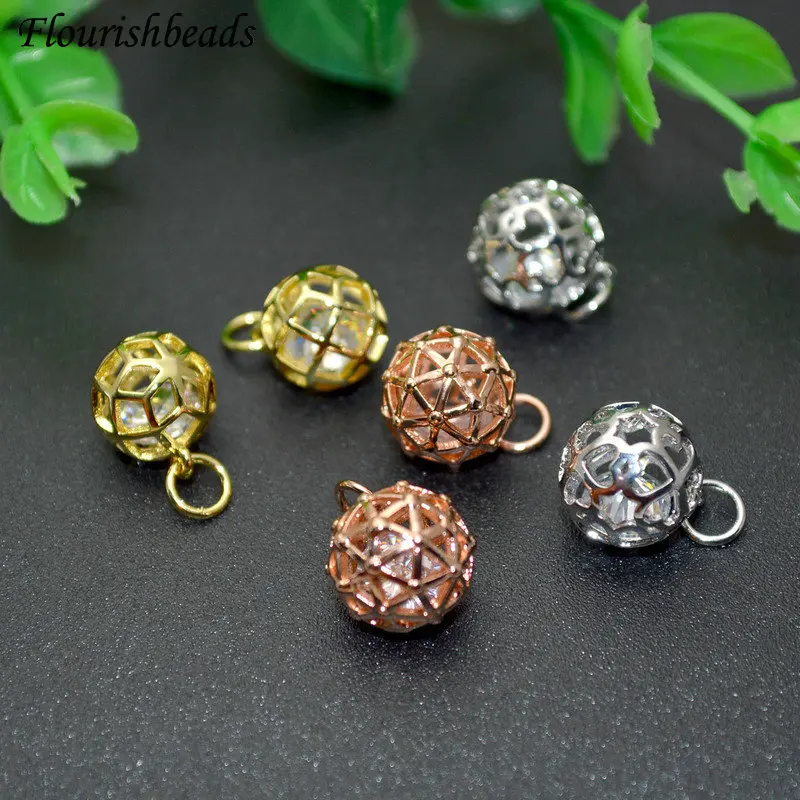 Большие стразы резные круглые бусины Подвески Роскошные DIY ювелирные изделия