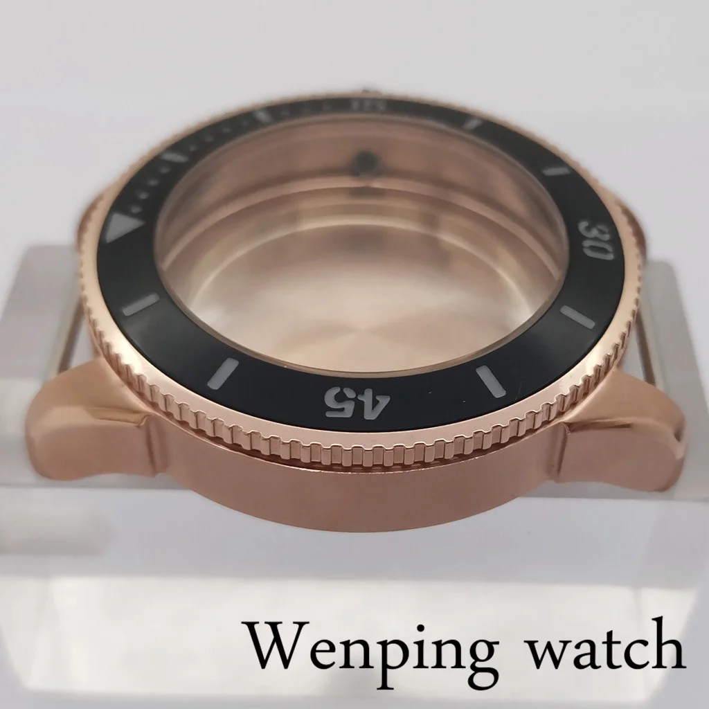 Новинка 43 мм серебристый/черный/розовое золото чехол для часов аксессуары ETA 2836