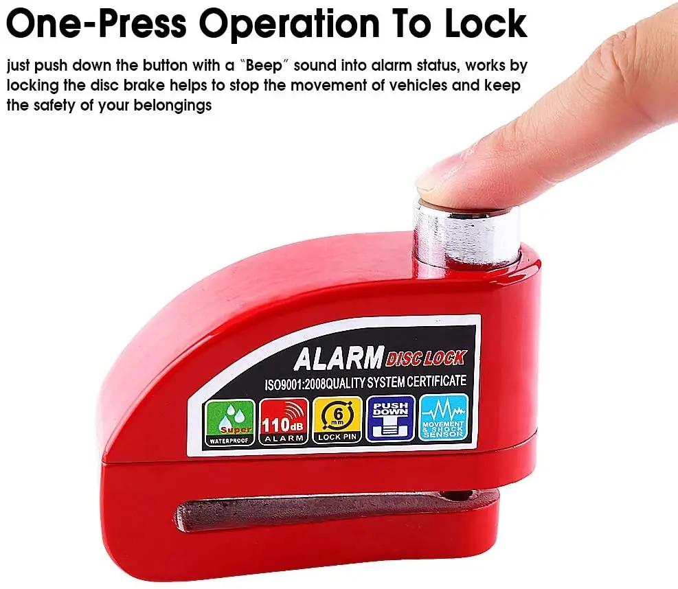 BAFIRE Мотоцикл Скутер дисковый тормоз замок сигнализация мотор велосипеда