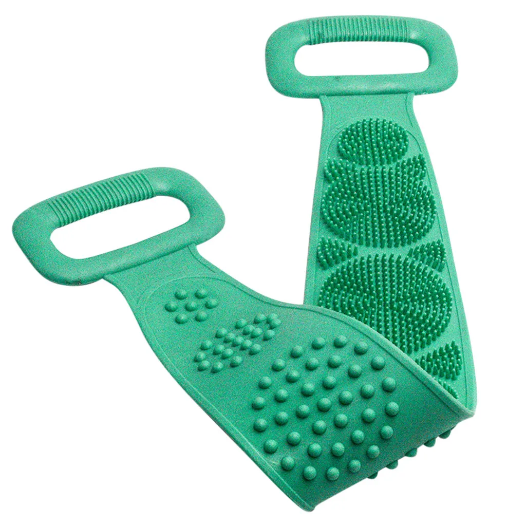 Magic Silicone Brushes Bath Towels Rubbing Back Mud Peeling Body Massage Shower Extended Scrubber Skin Clean | Дом и сад