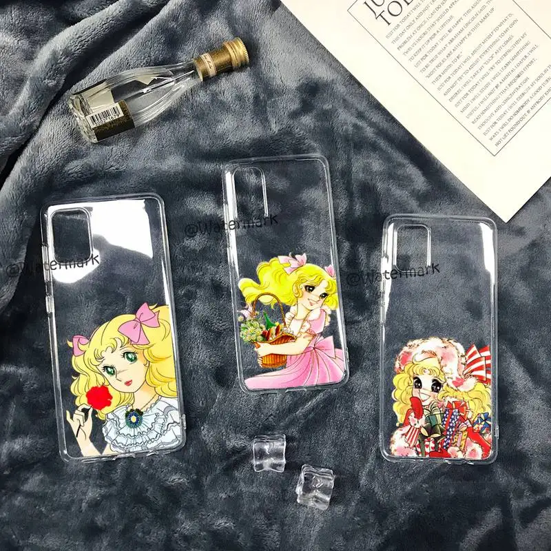 

Anime Manga Candy Phone Case For Samsung A12 5G A71 4G A70 A52 A51 A40 A31 A21S A20 A50 A30 S Transparent Funda