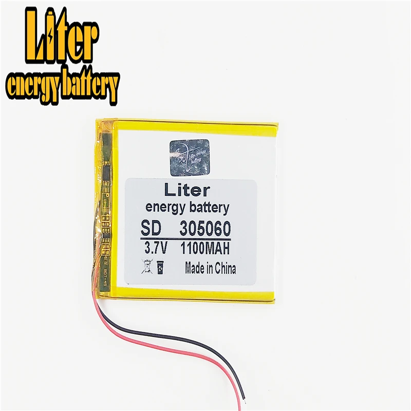 305060 3 7 V полимерная литиевая батарея 1100mah MP4 MP3 Bluetooth маленькие игрушки|lithium battery|mp3