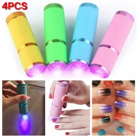 mini uv flashlight 9 led gel curing lamp for resin curing glue nail dryer flashlamp currency detection aaa battery power supply