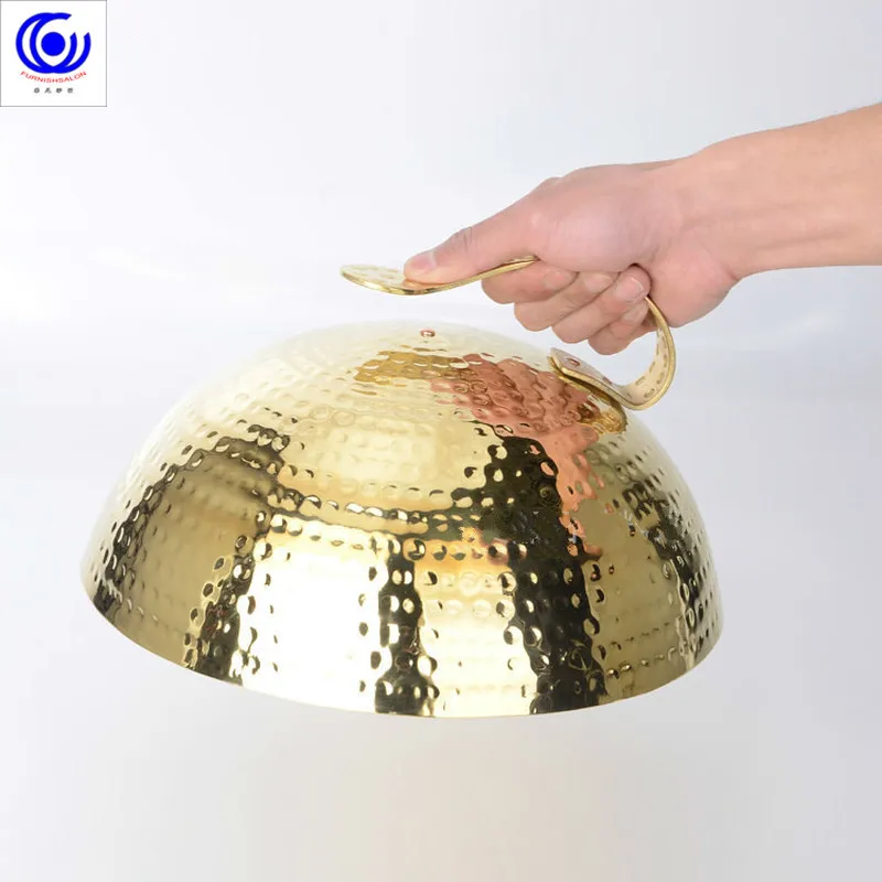 Высококачественная яркая круглая крышка из чистой меди для кухни стейка выпечки