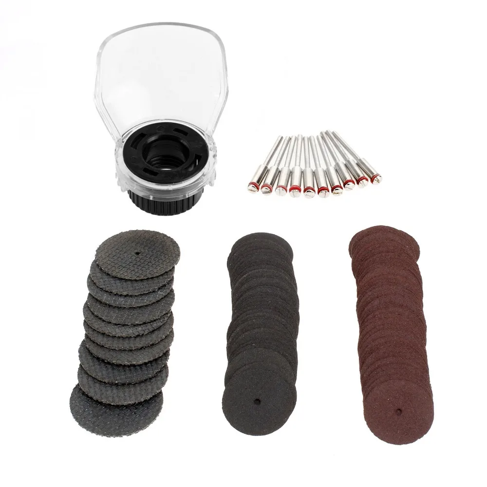 93Pcs Dremel Accessories Rotary Tool Sets Cutting Discs + Mandrel +Protective Cover for Drill Grinder Abrasive Tools | Инструменты