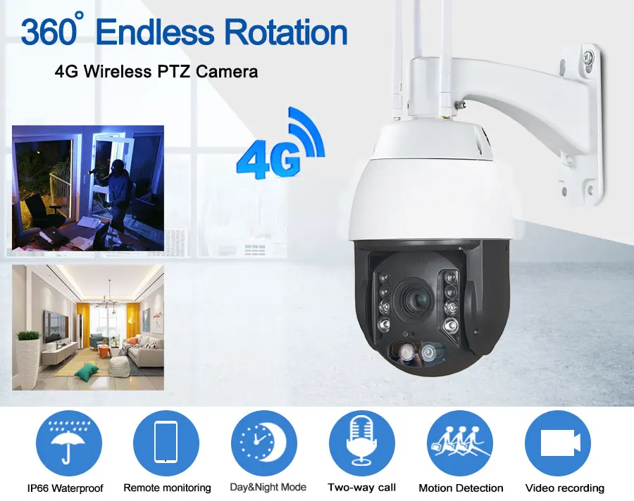 CCTV безопасности 1080P 3g 4G PTZ камера SIM карта Wifi беспроводная уличная HD ip-камера IR150M 20X Zoom LTE P2P мобильный вид Camhi Солнечная