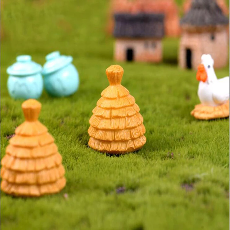 В пасторальном стиле микро Ландшафтные аксессуары чаша для вина банку стог сена