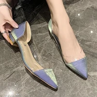 summer women flats heeled slip on shoes woman ballet flats pointed toe dress shoes transparent shallow ladies shoes mujer pisos