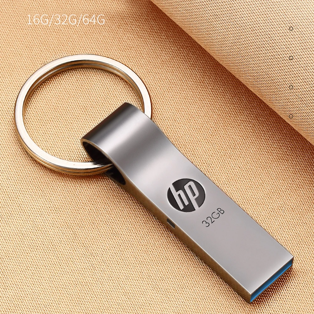 Hp мини металлический флеш диск usb 2 0 64GB 32GB 16GB брелок Flashdrive Портативный Pendrive Memory Stick