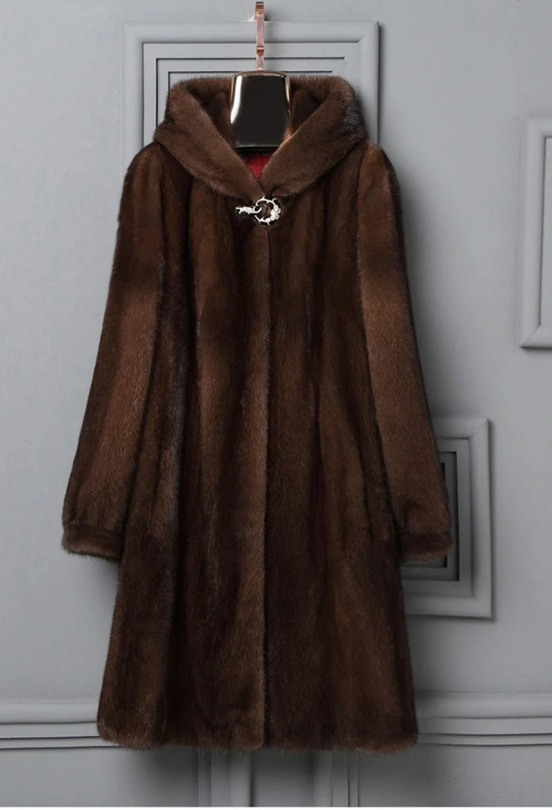 

Donsignet Women Long Faux Fur Coat New Winter Faux Fur Coat Women's Long Mink Fur Coat Women Fashion Plus Size Coat Streetwear
