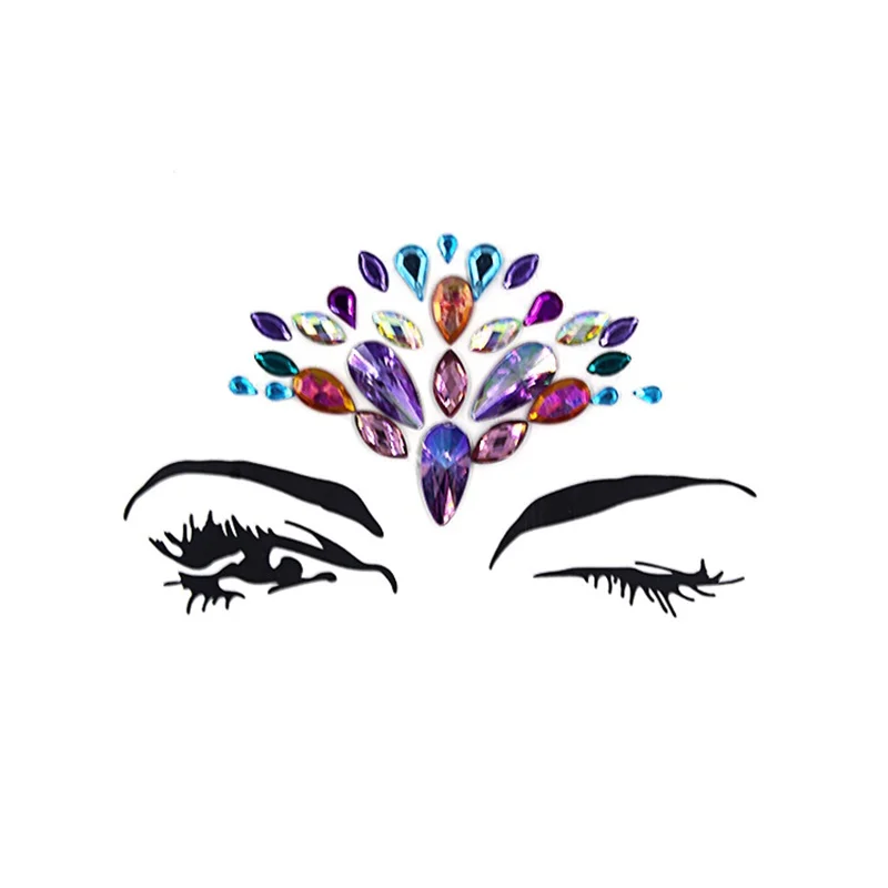 Временные тату наклейки Стразы с блестками украшения для лица драгоценности