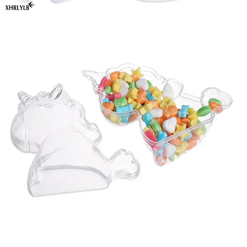 XHRLYLB Лидер продаж 3 шт. индивидуальная прозрачная коробка конфет с единорогом