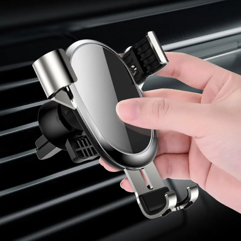 

Gravity Car Phone Holder Air Vent/CD Slot Phone Mount 360° Rotation Snap-in Cradle Compatible with 4.7 to 6.5 inch Mobile Phone