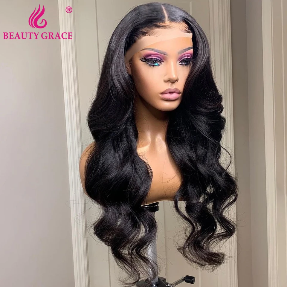 Long 30 Inch Body Wave Lace Front Wig Brazilian Glueless Lace Frontal Human Hair Wig Pre Plucked Bodywave Closure Wigs For Women