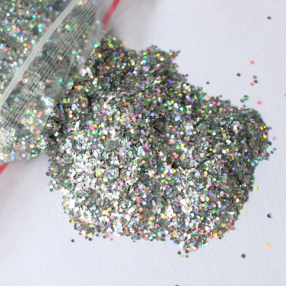 1/32 лазерный порошок с пигментным блеском блестящий Радужный 50 г для украшения