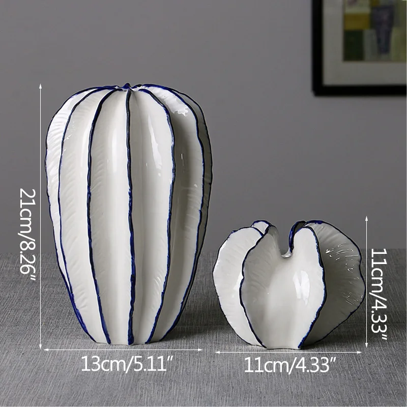 

Nordic Carambola Ceramic Flower Vase Home Decoration Modern Art Flower Vase Plant Holder Desk Hydroponics Device Room Decor