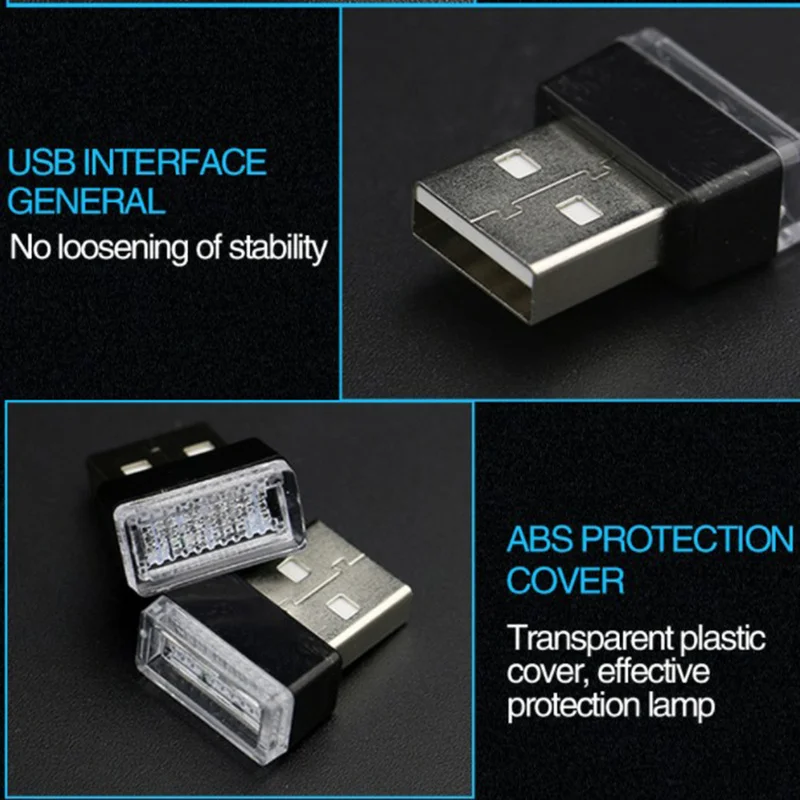 Автомобильный Стайлинг USB атмосферный свет декоративная лампа с вилкой для Volkswagen