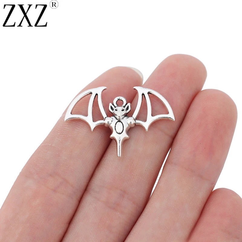 ZXZ 20 шт полые открытые летучая мышь Подвески бусины для ожерелья браслет