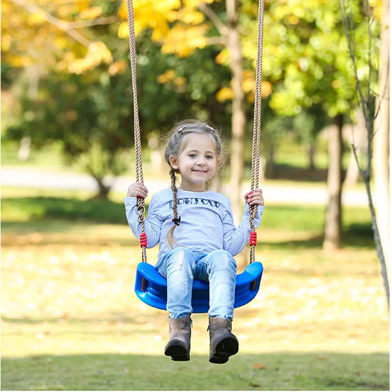 Детское уличное садовое дерево пластиковое качели веревочное сиденье мягкая