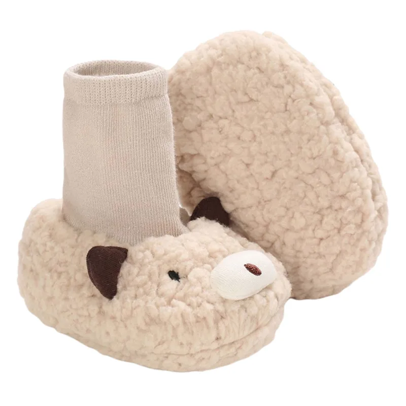 

Infant Baby Walking Shoes Cartoon Soft-Soled Shoe Girls Boys Winter Warm Socks