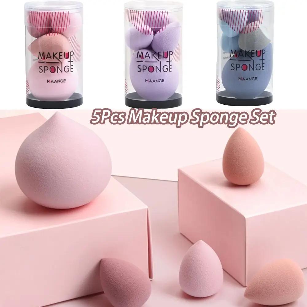

5Pcs New Mixed Soft Makeup Sponge Set Face Beauty Cosmetic Powder Puff Foundation Cream Concealer Women Make Up Tools