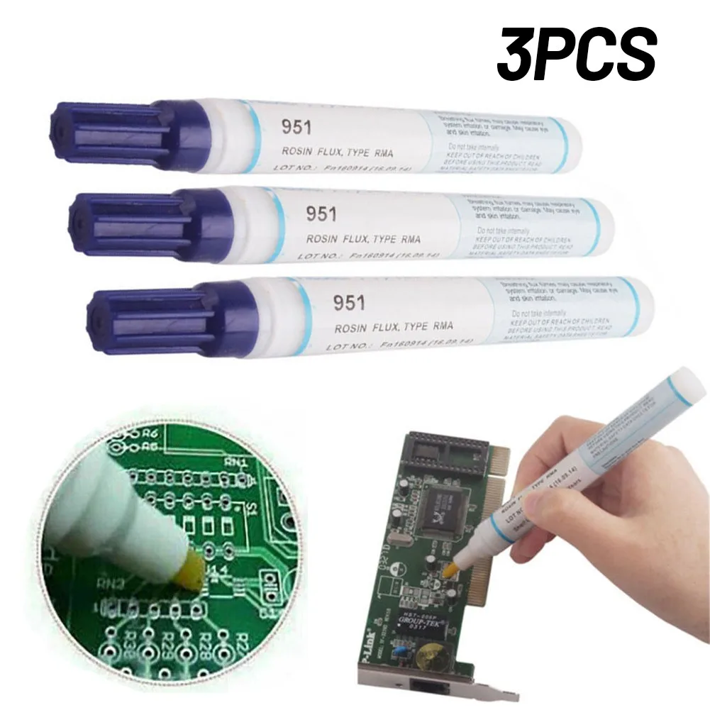 

3x Solder Flux Pen Flux For Grease Paste Pen Resin-free Rosin Soldering
