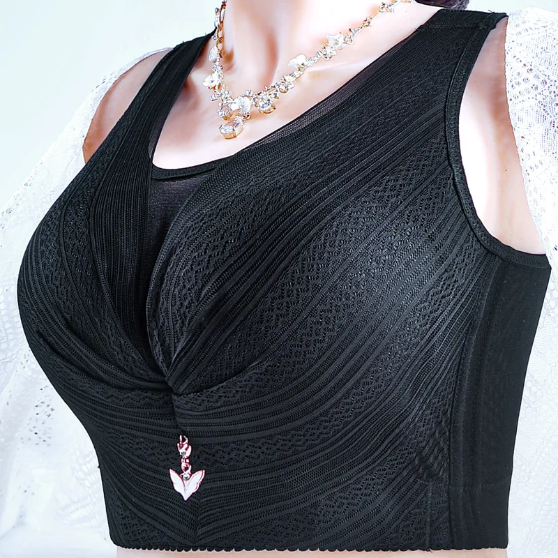 Coverage Bras for Women Plus Size No Wire Bra Push Up Vest Lingeire C D E Cup Underwear Women Bralette