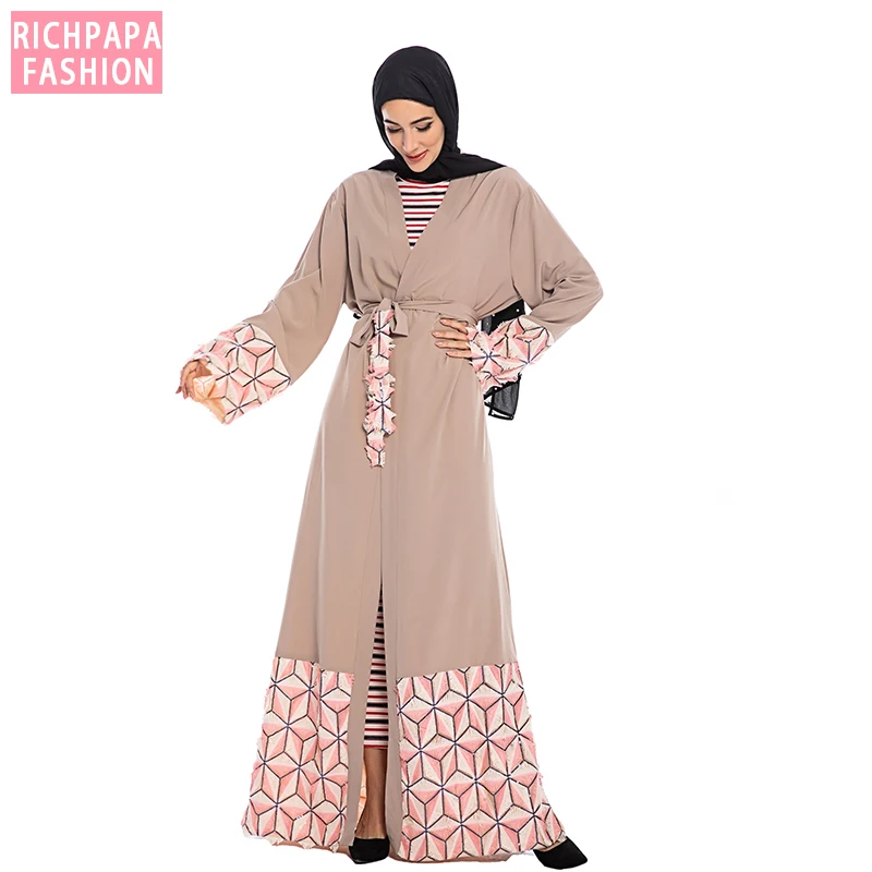 Зимнее кимоно абайя Дубай турецкий хиджаб мусульманское платье джилбаб