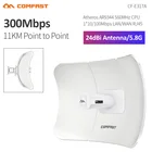 Уличный беспроводной мост Wi-Fi, дальний радиус действия 11 км, 5,8 ГГц, 300 м, точка доступа CPE, в форме бабочки, 1000 МВт, Wi-Fi, Nanostation