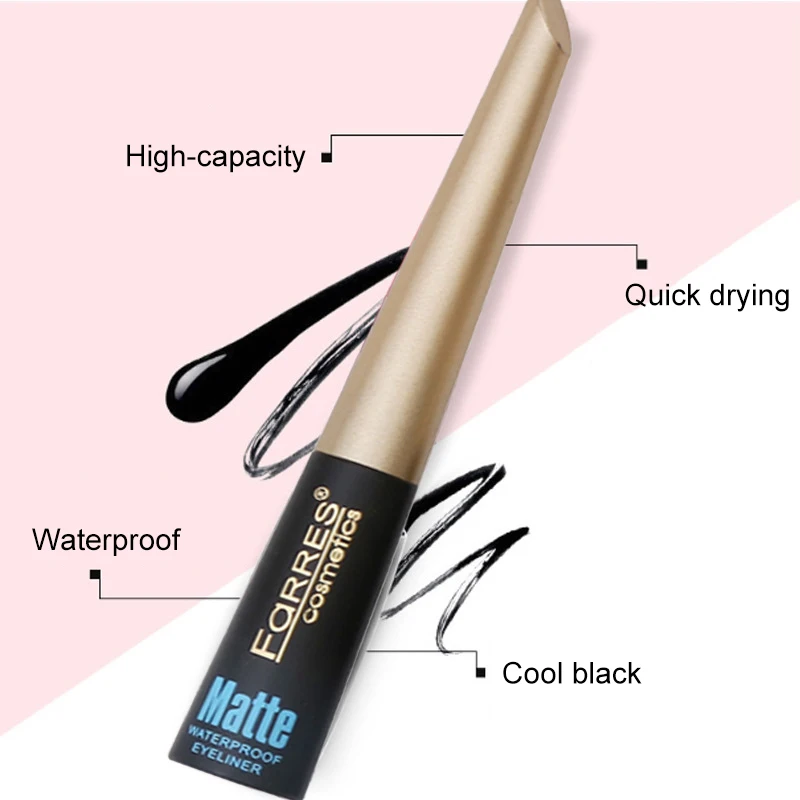 

1 Pcs Matte Waterproof Liquid Eyeliner Fast Dry Sweat Proof Smudgeproof Eyeliner KG66