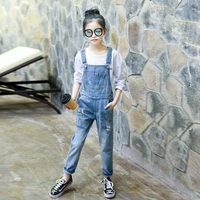 denim overalls for girls jeans pants children clothes spring autumn girls jumpsuit kids trousers for girls 5 9 10 14 years