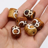 1pc natural stone bead cylindrical cattle pattern natural agates loose bead for making diy jewerly necklace gift %e2%80%8b15x17mm