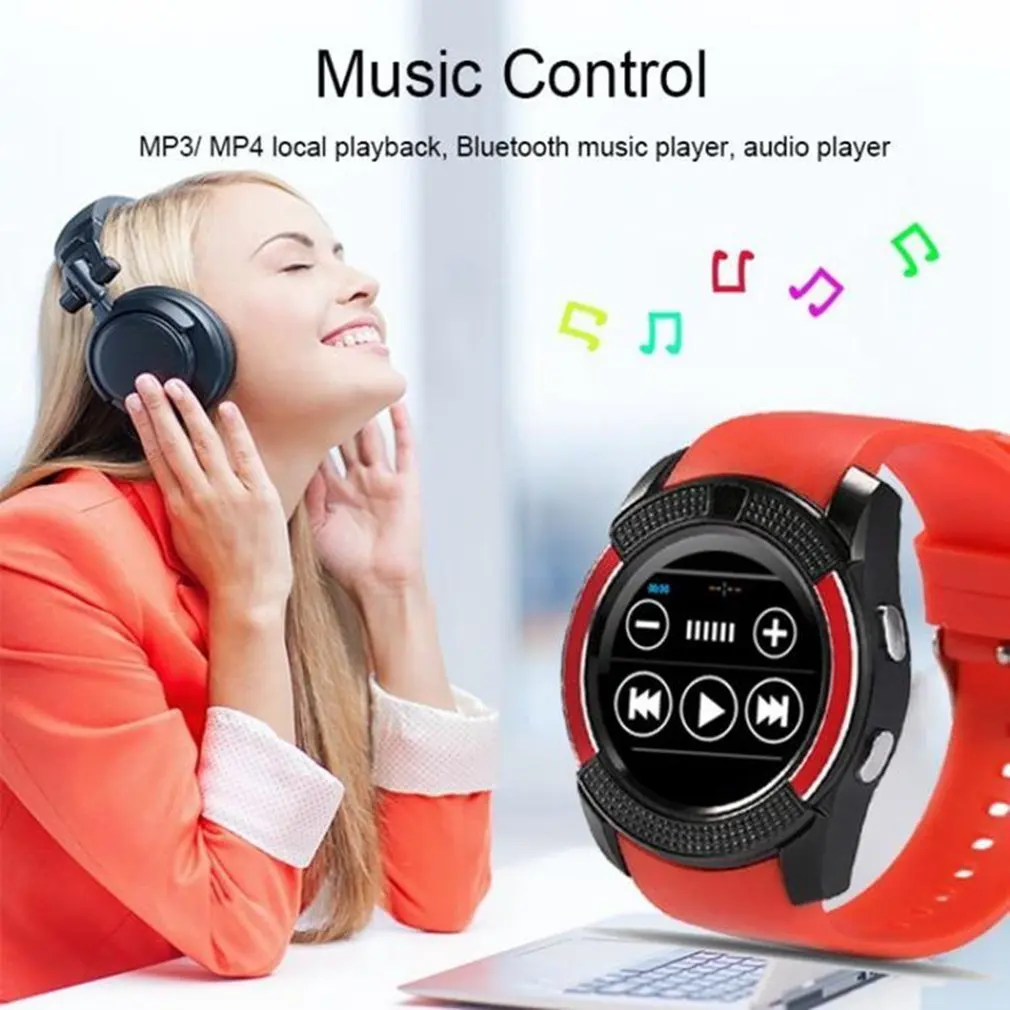 

Waterproof Smart Watch Men with Camera Smartwatch Pedometer Heart Rate Monitor Sim Card Wristwatch