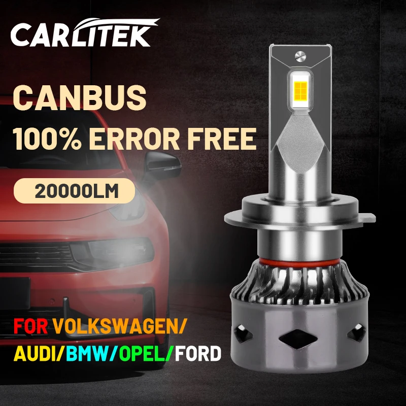 

Carlitek H7 LED Headlamp Bulb 20000LM CSP Chip Canbus Error Free H11 H8 H9 9005 9006 HB3 HB4 For Audi BMW KIA FORD NISSAN HONDA