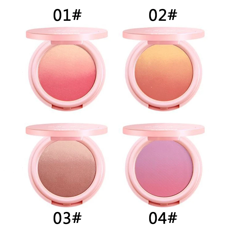 NOVO 4 цвета Пудра для лица Румяна Макияж запеченная долговечная палитра