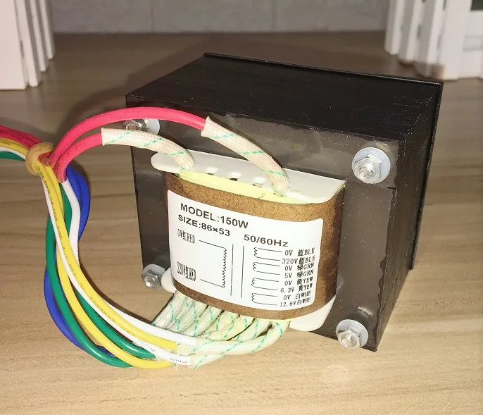 

150W Tube power amplifier transformer 0-320V, 0-6.3V, 0-12.6, 0-5V power transformer for FU50