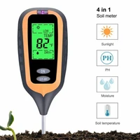 new 4 in 1 soil ph tester lcd digital display garden flowers plant soil test meter ph sensor home garden tools